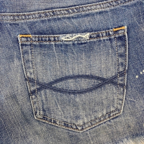 ABERCROMBIE & FITCH Shorts Women’s Denim Jean Cotton W26 L3 ** Cutoff Bleach - Picture 6 of 9